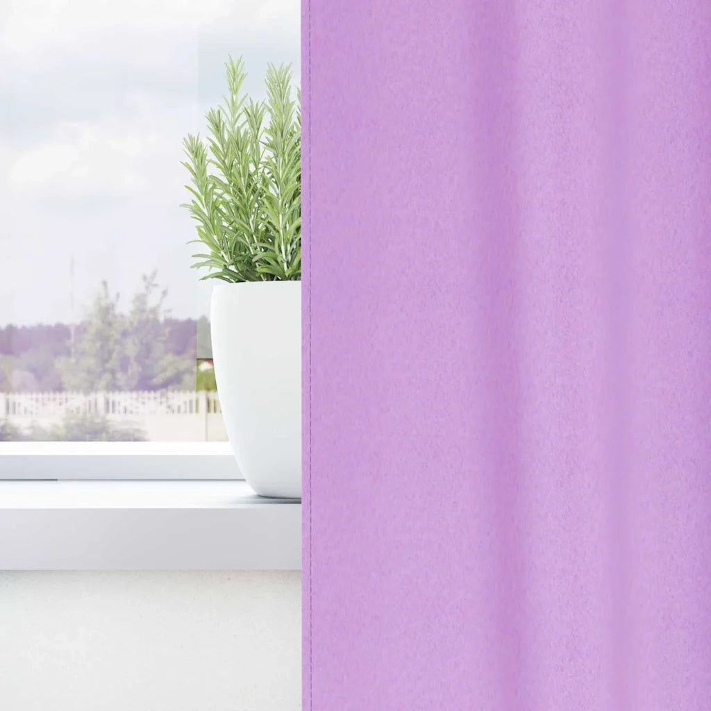 Tende Blackout con Anelli 2 pcs Viola 260 x 140 cm Poliestere 4107492