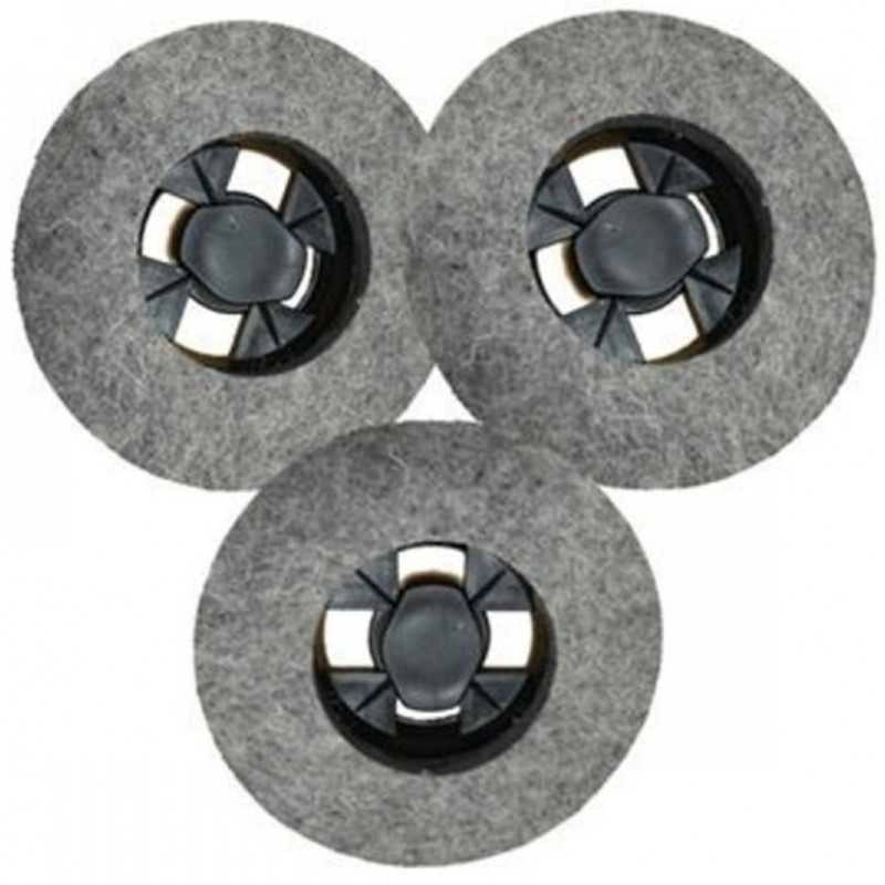 kit 3pz Spazzole FELTRO disco in feltro ricambio lucidatrice UNIVERSALE - UNIVERSALE