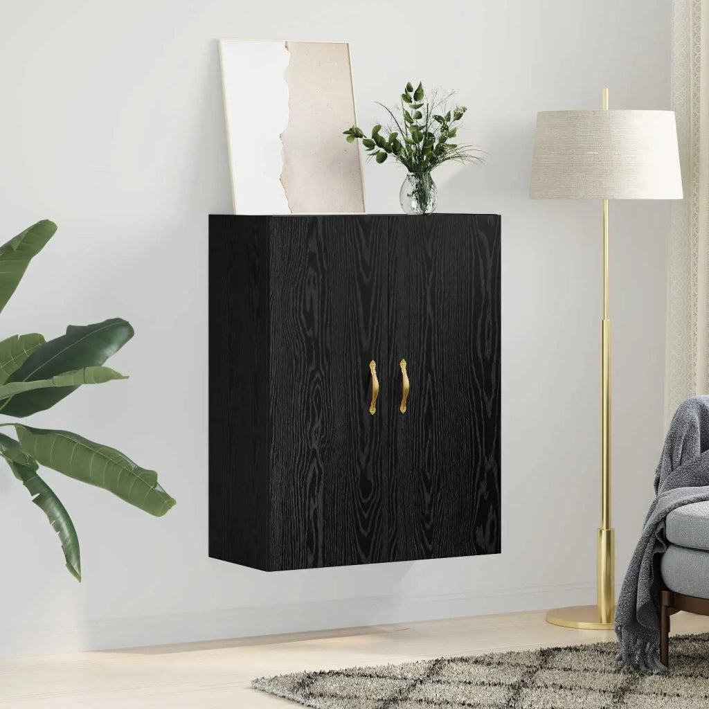 Armadietto a muro Rovere Nero 69,5 x 34 x 90 cm 879512