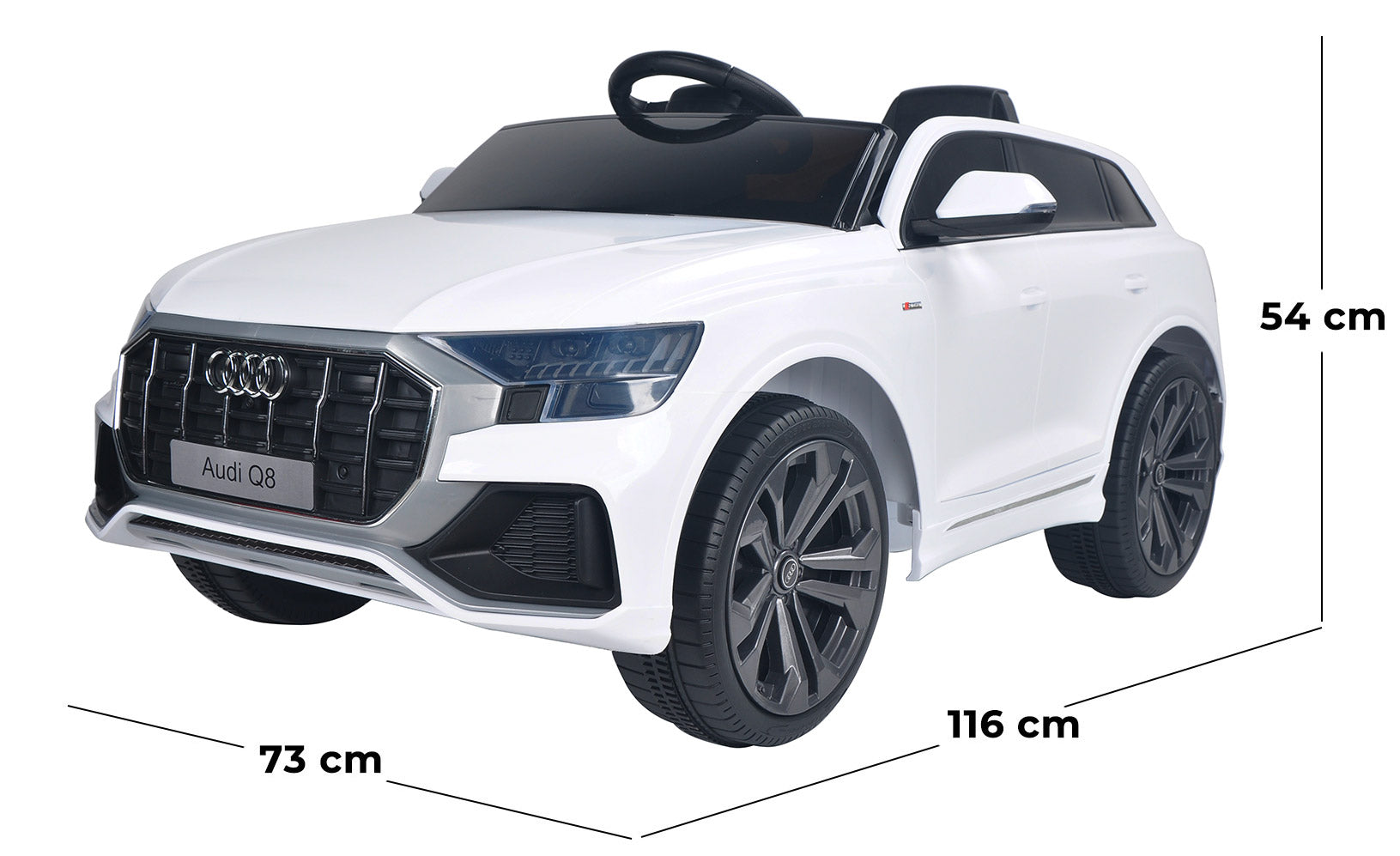 Macchina Elettrica per Bambini 12V con Licenza Audi Q8 Bianca