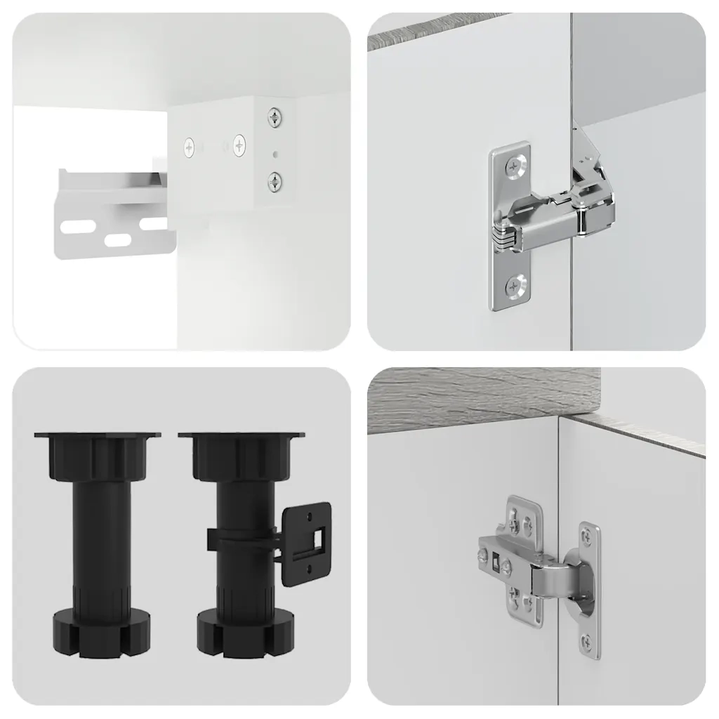 Set Mobili da Cucina 7 pz Kalmar Grigio Sonoma in Truciolato