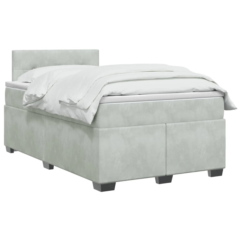 Letto box spring con materasso Grigio Chiaro 120 x 200 cm 3450692