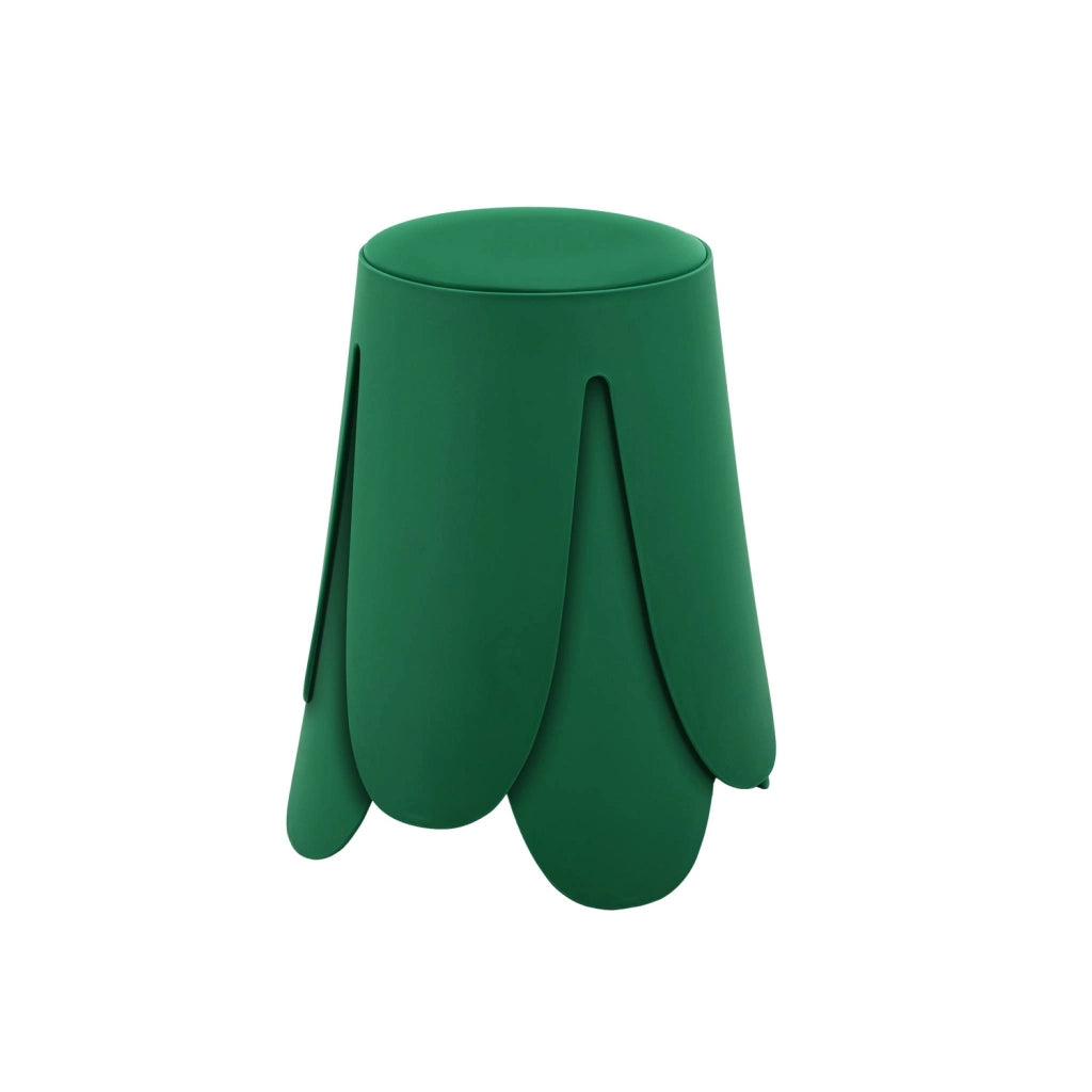 Set 2 sgabelli impilabili in similpelle, verde