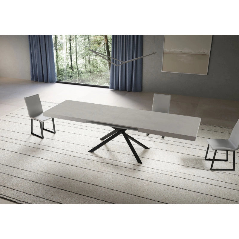 Tavolo allungabile 200/460x90 cm Niket telaio Antracite - Cashmere