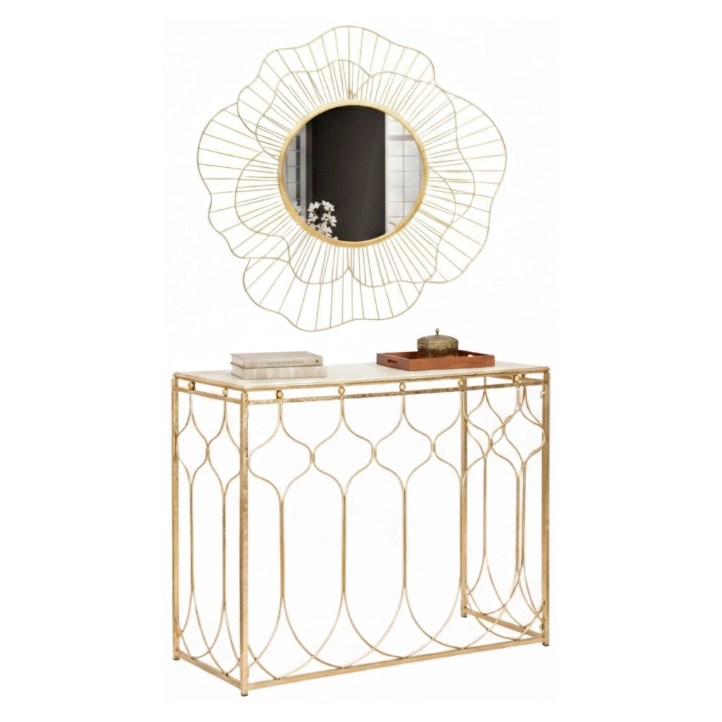 Consolle \, 91x41x78h cm oro