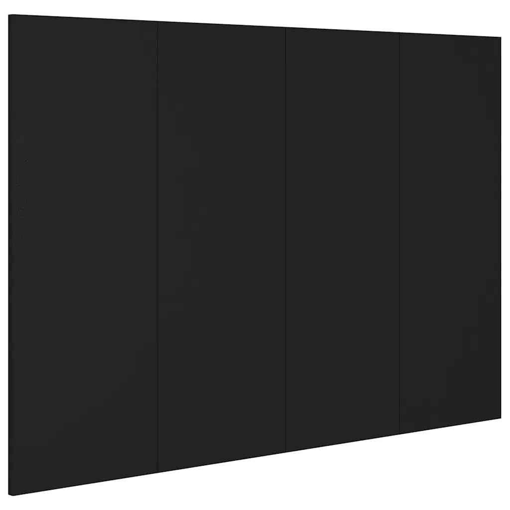 Testiera per Letto-Testata-Testiera Decorativa Nera 120x1,5x80 cm in Legno Multistrato