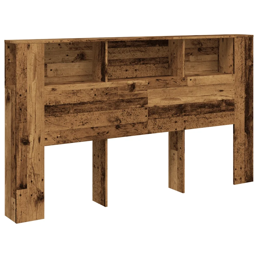 Testiera Contenitore Legno Antico 180x18,5x102,5 cm Truciolato