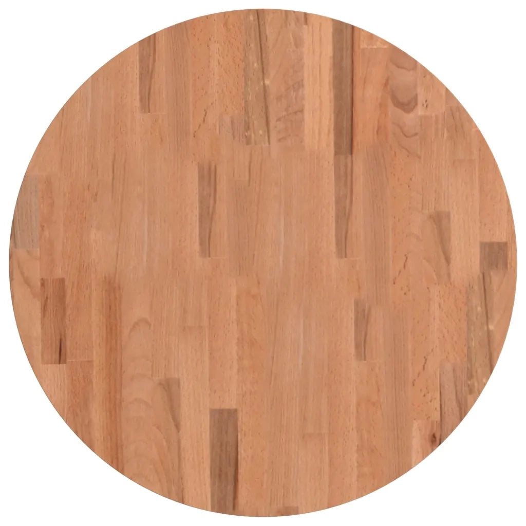 Piano per Tavolo | Superficie Tavolo | Piano Scrivania ?60x2,5 cm Rotondo in Legno Massello di Faggio