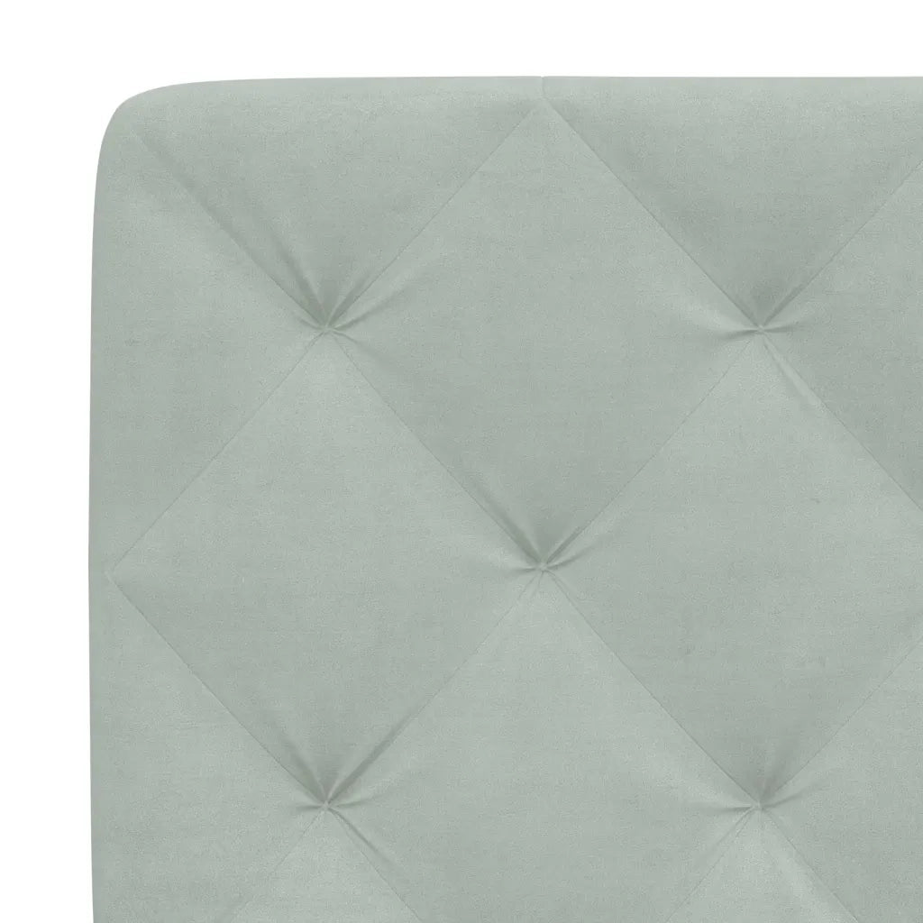 Cuscino Testiera Grigio Chiaro 160 cm in Velluto CFW6460718