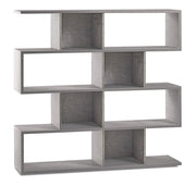 Libreria Modulare 4 Ripiani 150x144x38 cm Cemento