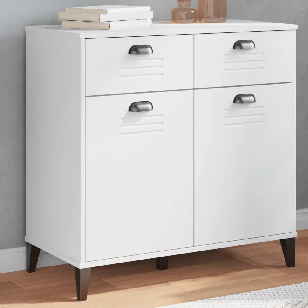 Credenza | Madia | Buffet da pranzo | Armadio da pranzo VIKEN Bianca 80x40x80 cm in Legno Multistrato