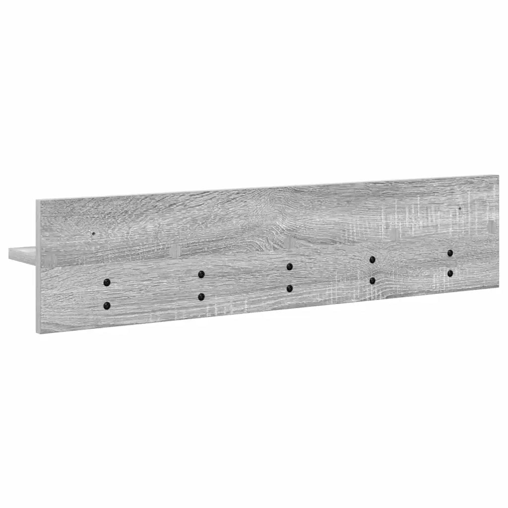 vidaXL Appendiabiti a muro Grigio sonoma 80 x 10.5 x 18 cm