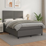Giroletto a Molle con Materasso Grigio 140x190 cm in Similpellecod mxl 125045