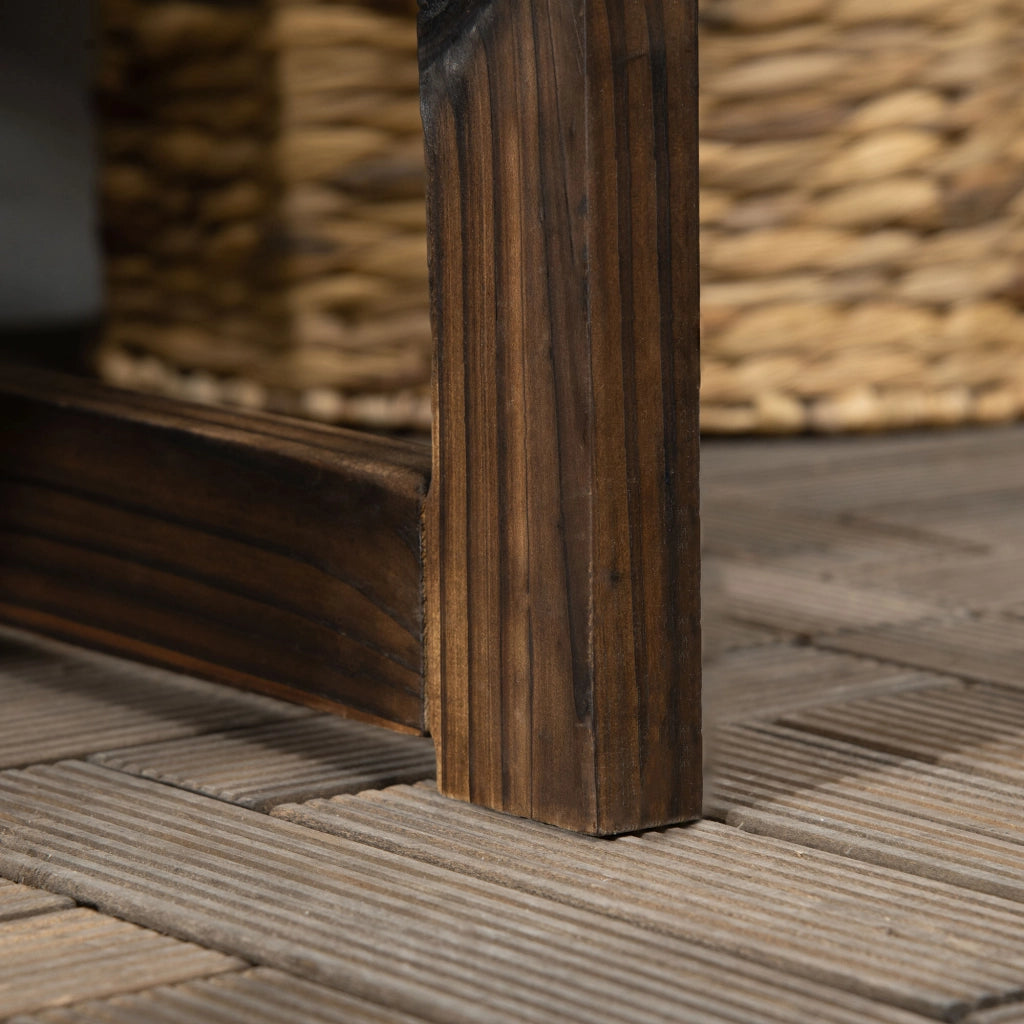 Panca Da Giardino 2 Posti In Legno Marrone 114 X 63 X 86 Cm Con Schienale E Braccioli