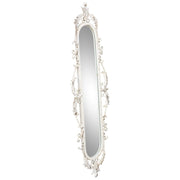 Specchio in legno e ferro bianco 41x2,5x128h cm