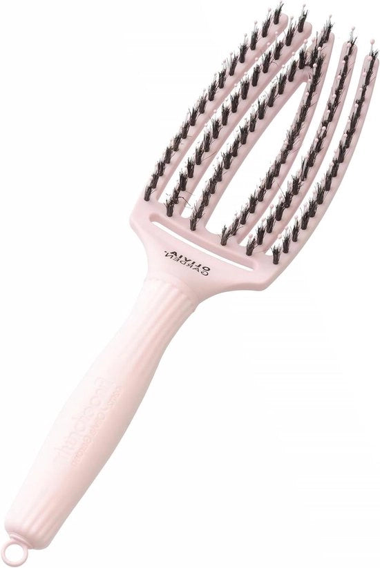 Spazzola per capelli da sciogliere - Liscio e stile facile - 1 pezzo - Pastello rosa - Crine di cavallo e nylon