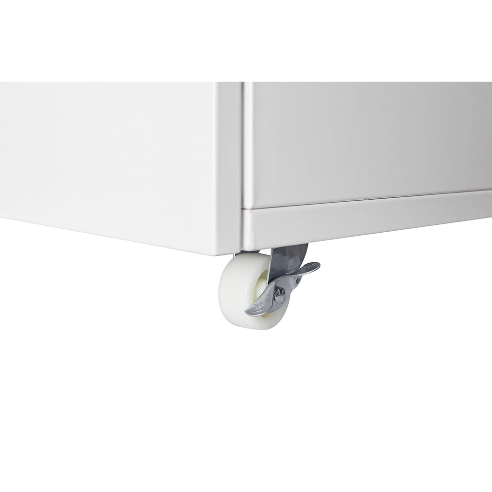 Scaffale stampante metallo - Xylo - Mobile con ripiani regolabili bianco 60x40cm