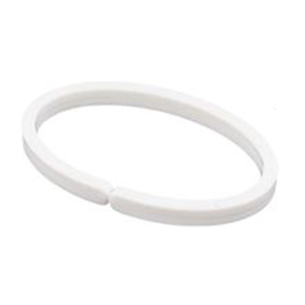 Trade Shop - Set Anelli Gancio In Plastica Per Tenda Doccia Box Bagno Bianchi 31 X 53 Mm 87351 -