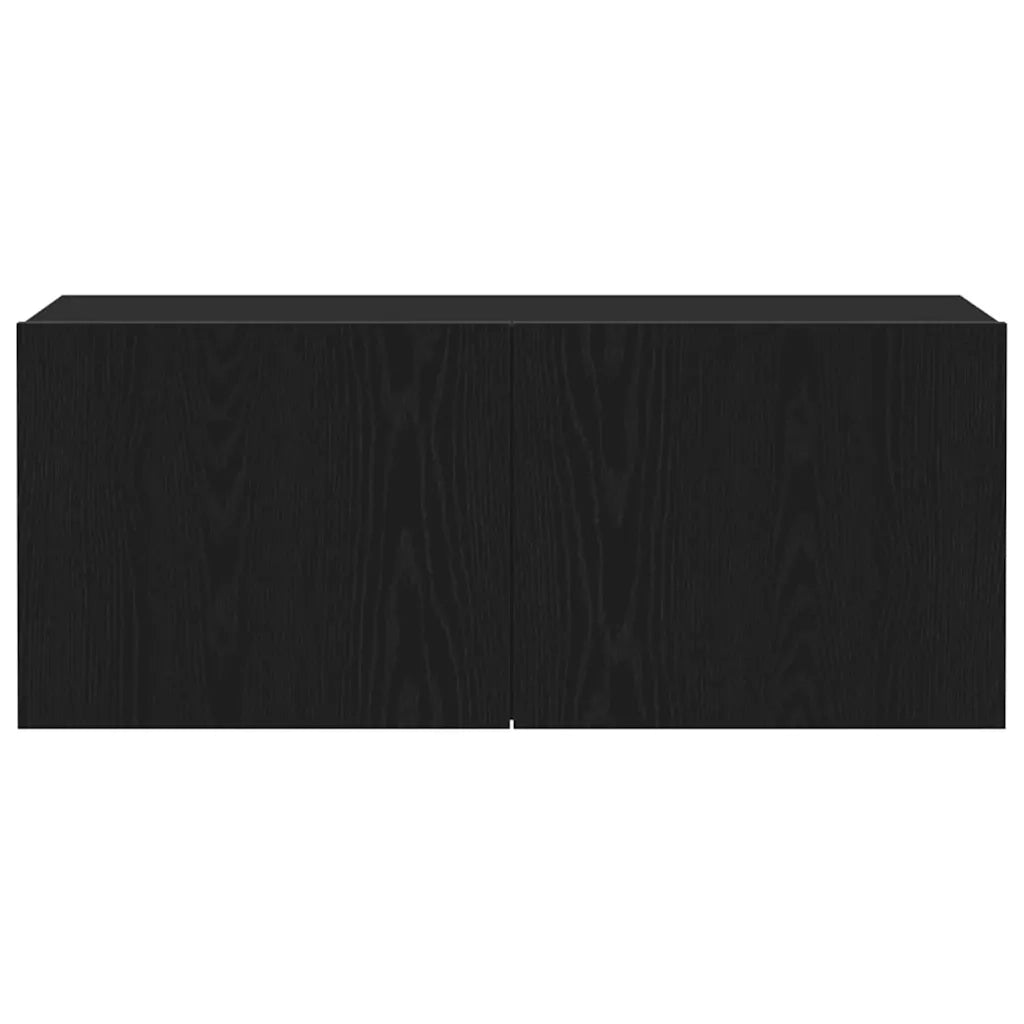 Set mobile TV Rovere Nero 100 x 30 x 41 cm Legno multistrato 863084