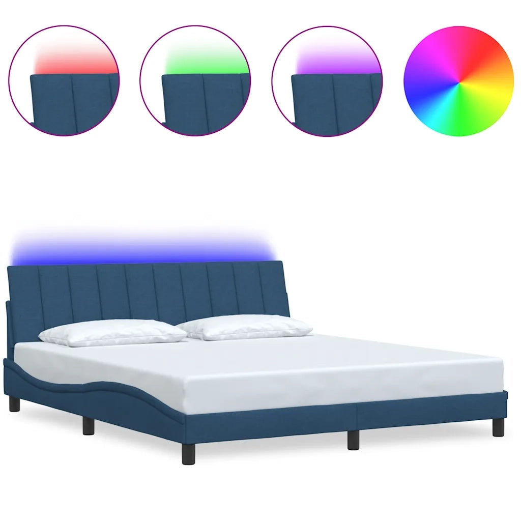 Giroletto senza Materasso Hanko Blu 180x200 cm in Tessuto 3310481