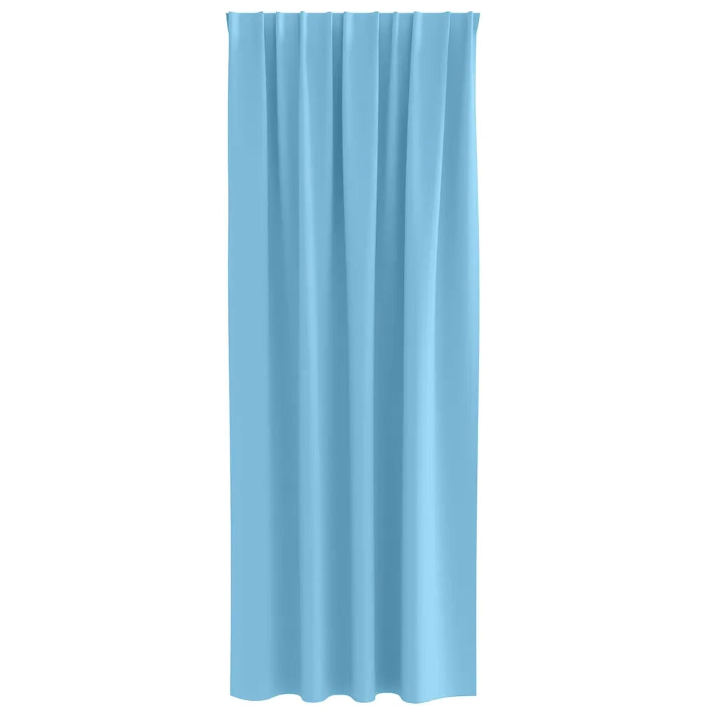 Tende Blackout con Anelli 2 pcs Blu Chiaro 260 x 140 cm 4107437