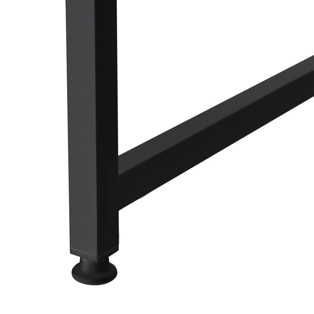 Scrivania per computer tavolo in metallo e MDF 120 cm nero 03_0003512