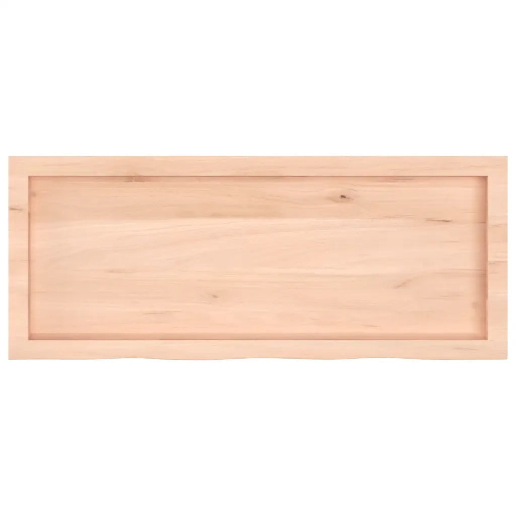 Ripiano a Parete 100x40x(2-6) cm Massello Rovere Non Trattato 363565