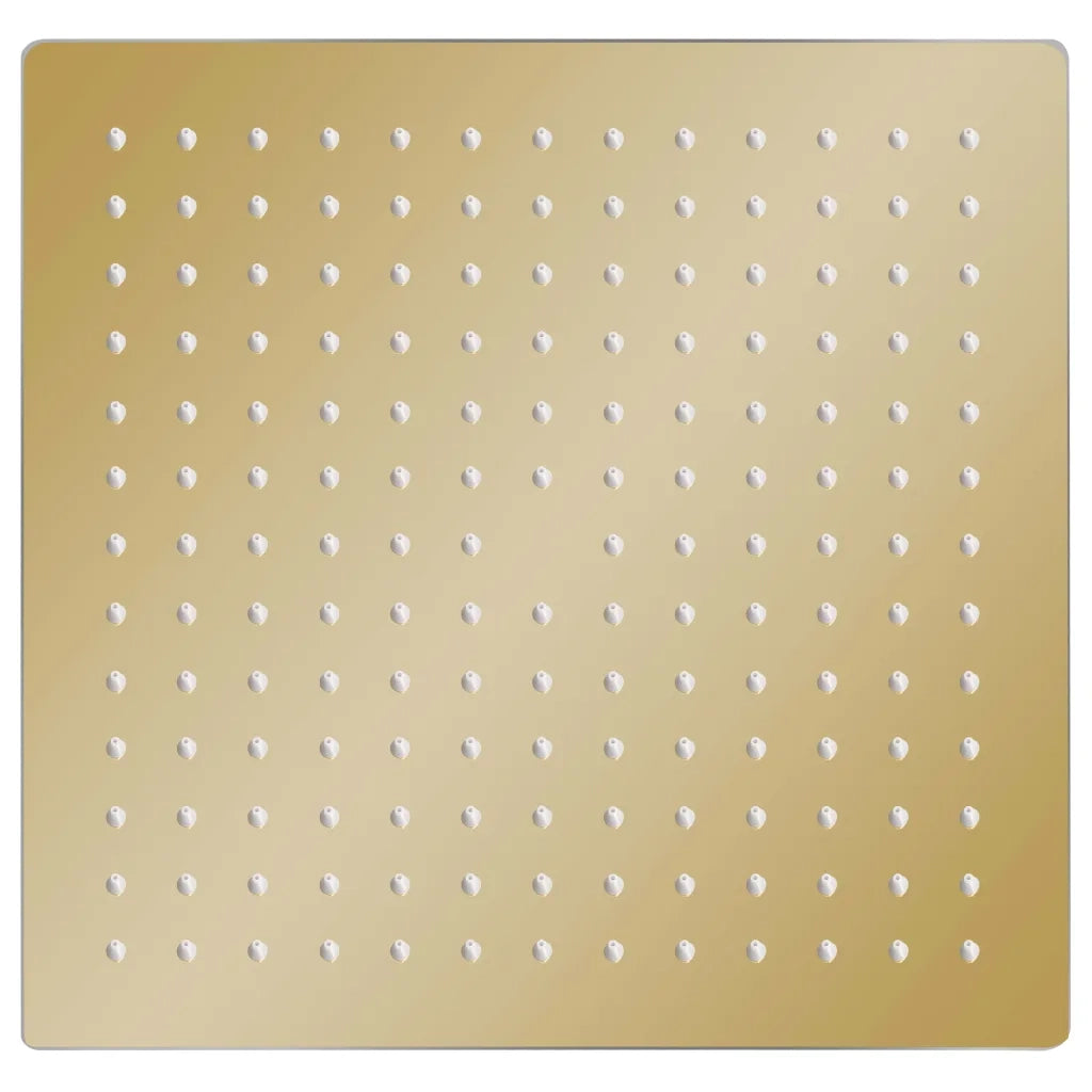 Testa Doccia a Pioggia in Acciaio Inox 25x25 cm Quadrata Oro CFW1750292