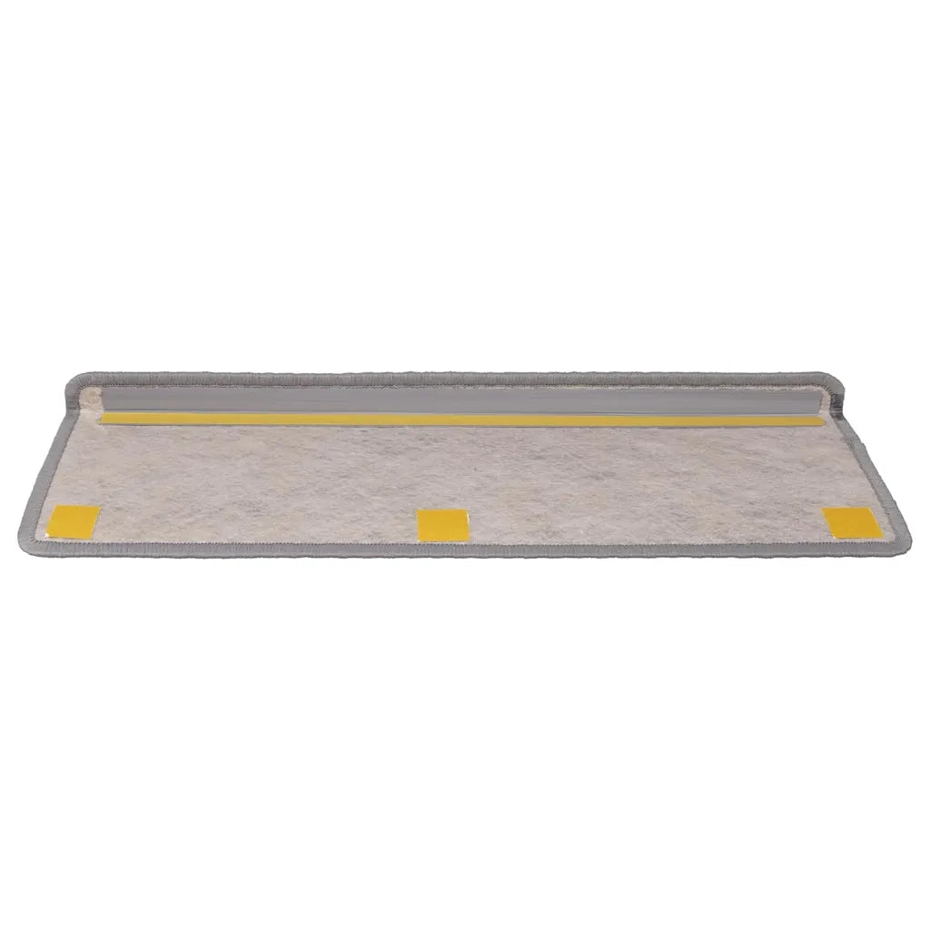 Tappeti Autoadesivi Scale Aspetto Sisal 30 pz 65x21x4cm Argento 3365883