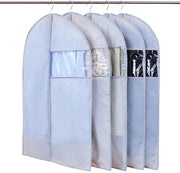 Set di casse per abiti con vetrina trasparente - set di 5 - grigio - PEVA - 60 x 100 cm