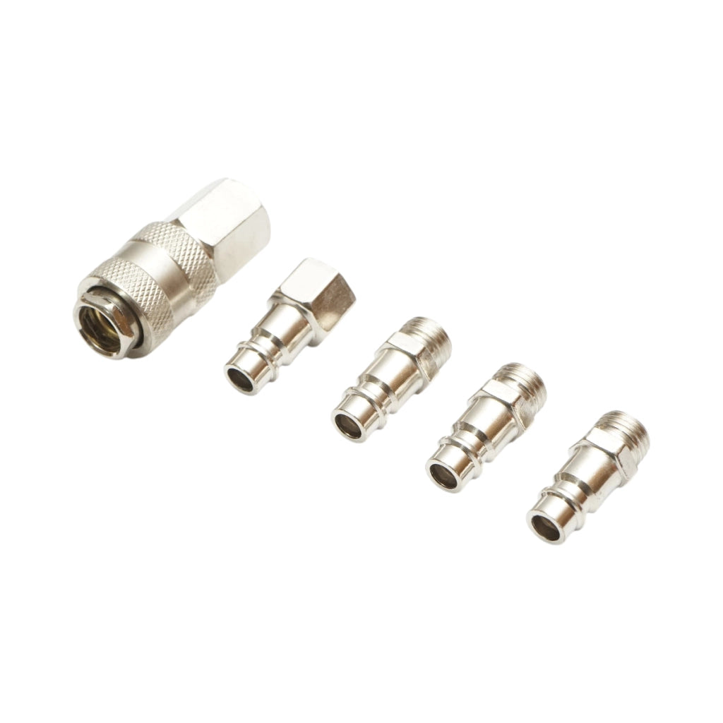 Set di 5 raccordi rapidi da 1/4 per tubi dell'aria compressa e utensili pneumatici