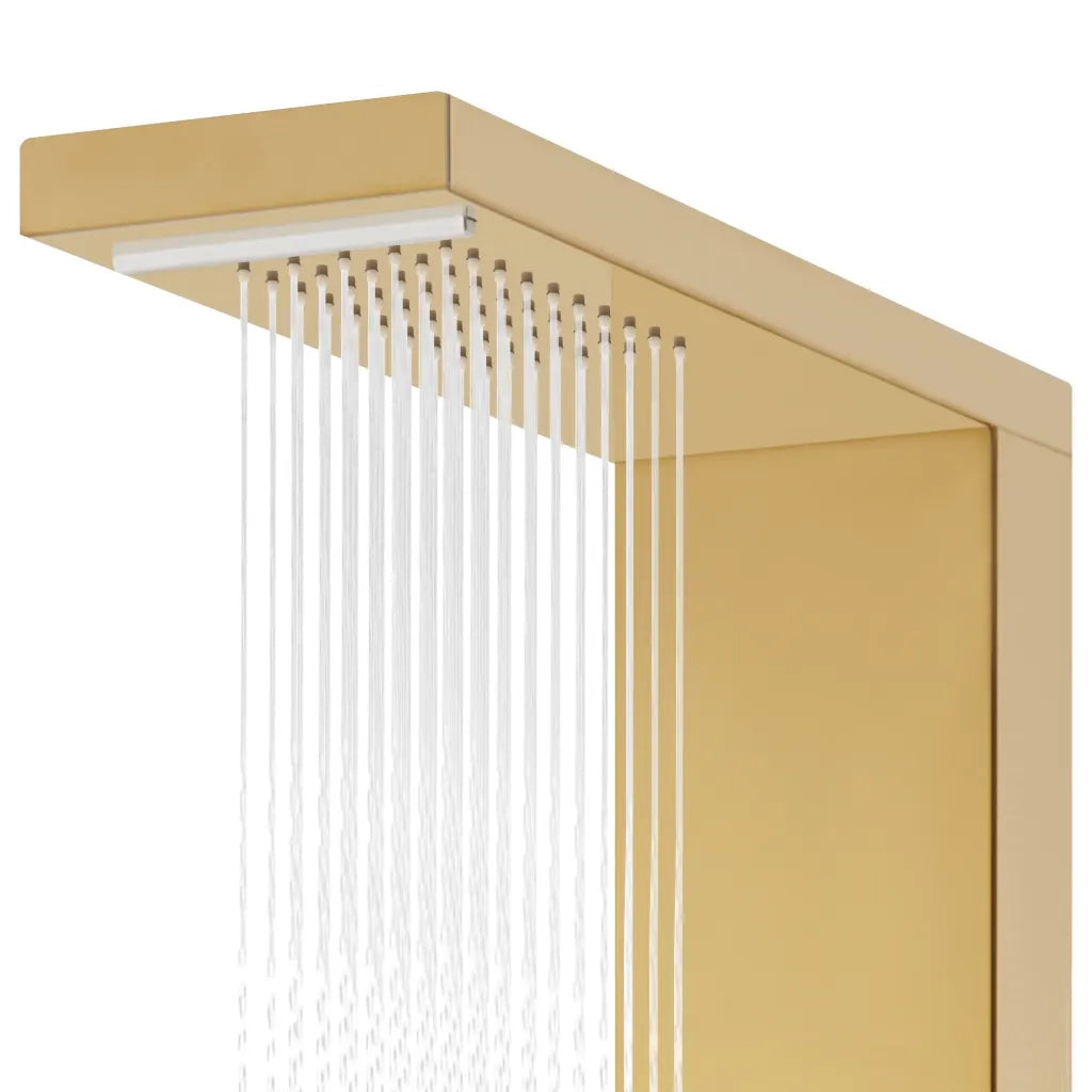 Sistema di Pannelli Doccia in Acciaio Inossidabile 201 Oro cod mxl 78624