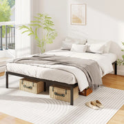 Struttura Letto 200x140cm, Letto Matrimoniale in Metallo con Doghe Resistenti, Spazio Sottostante per Conservazione, Non Serve Rete a Doghe, Silenzioso