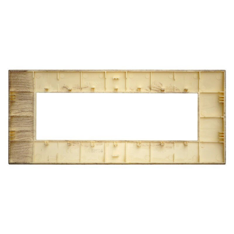 Placca Plastica Serie Venus 7P Colore Legno Chiaro Compatibile Con Vimar Arke