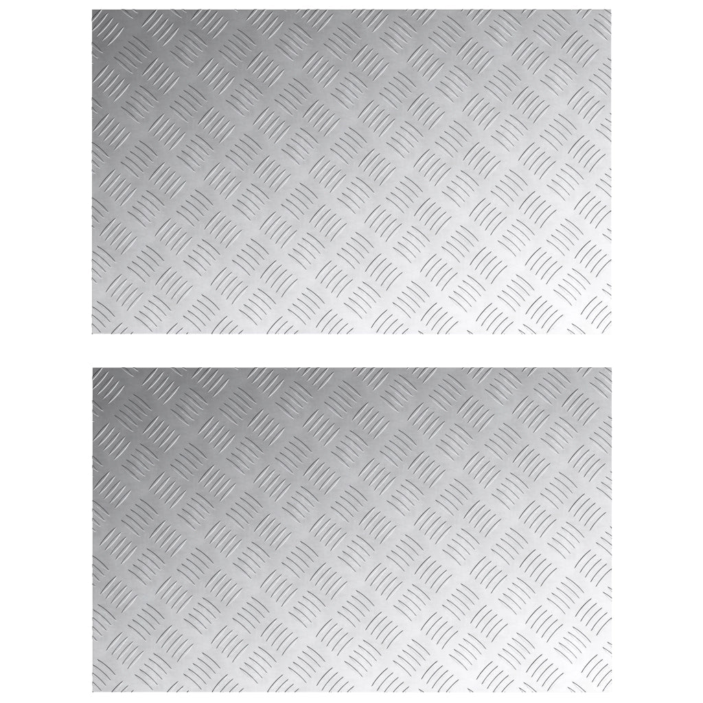 Piastre in Alluminio a Scacchi 2 pezzi Antiscivolo 80x50 cm