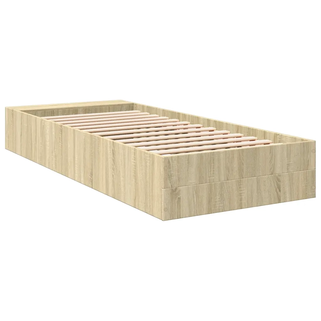 Giroletto-Struttura Letto Rovere Sonoma 90x200 cm in Legno Multistrato 221085