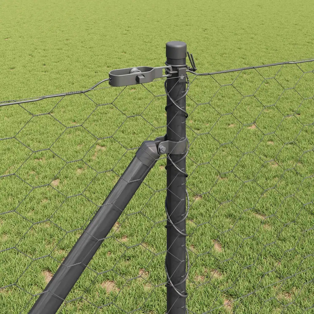 Palo della recinzione Grigio 25 x 1,4 m (rete 50 mm)