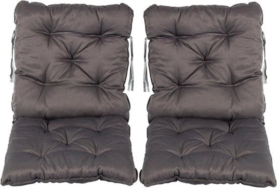 Set di 2 cuscini per pavimento - confortevoli - grigio - 50 x 98 cm
