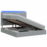 Letto con contenitore LED e materasso Grigio Chiaro 3459942