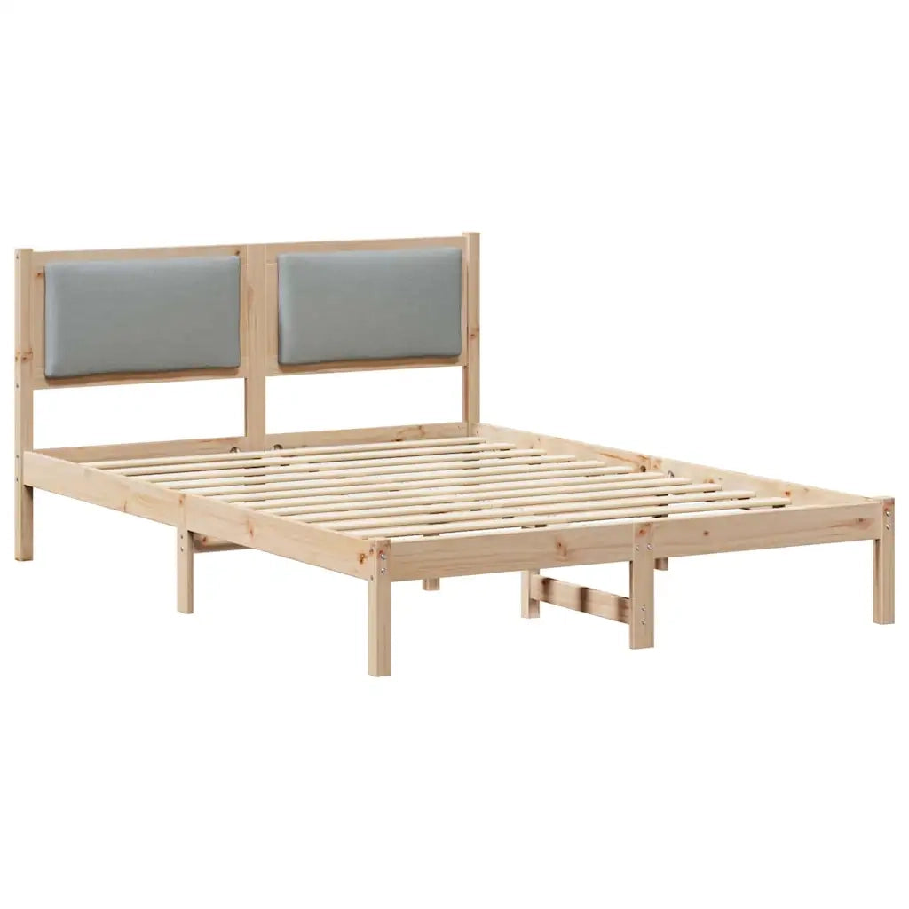 Struttura del letto Grigio chiaro 160 x 200 cm Pino massello 878104