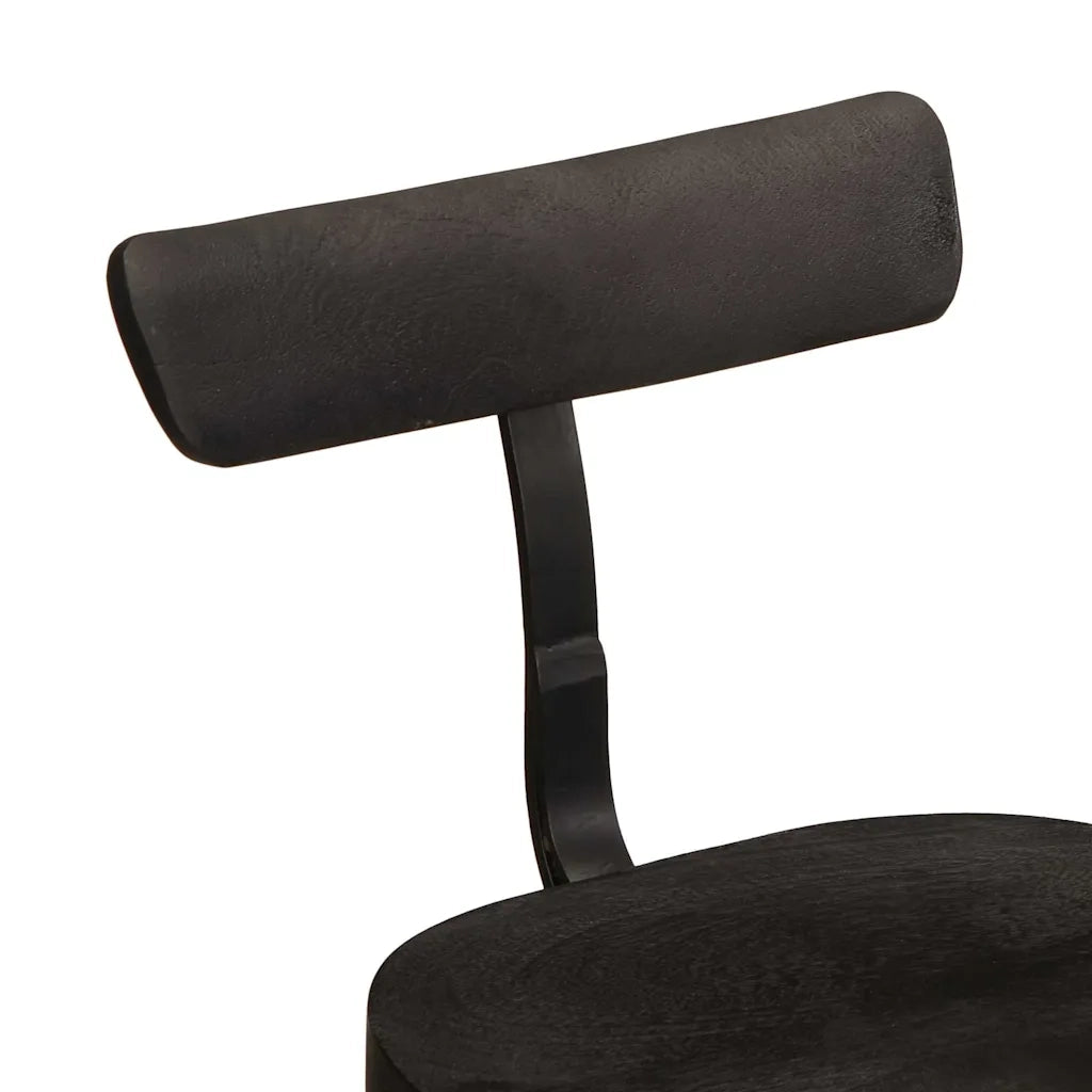 vidaXL Sgabelli da Bar 2 pz Neri 49x43x79 cm Legno Massello di Mango