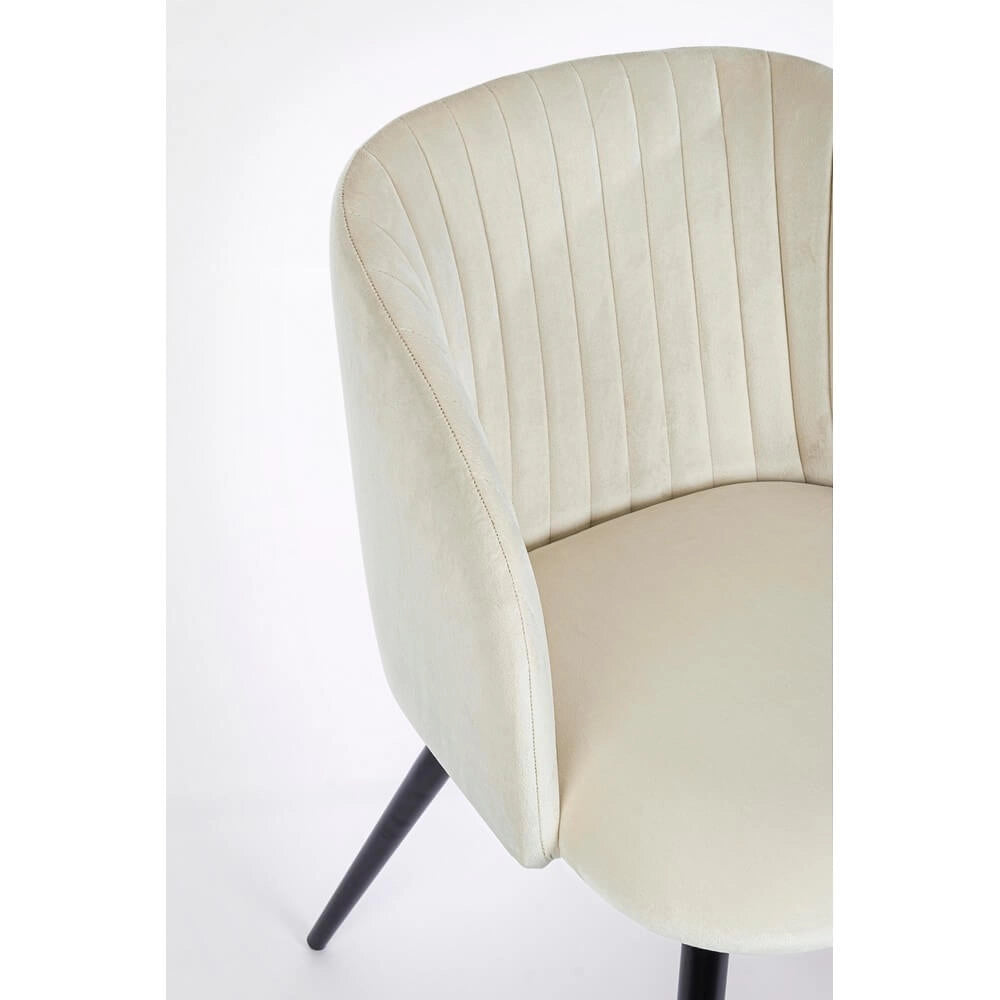 Set di 2 Sedie Imbottite in Velluto con Gambe in Acciaio - FELICIA