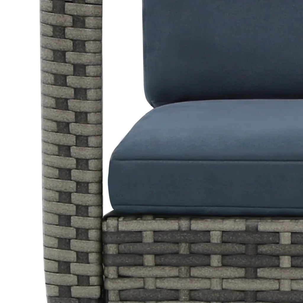 Sedia a Dondolo da Giardino in Polyrattan Antracite 47748