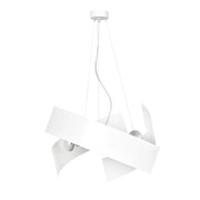 Sospensione Moderna 1 Luce Izanagi In Fasce Di Acciaio Bianco