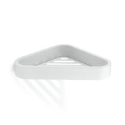 Portaoggetti angolare per doccia da muro in ottone, acciaio inox AISI 304 e Cromall 3283 Gedy serie OUTLINE Bianco Opaco