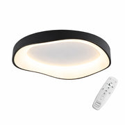 Plafoniera LED 48W 3040LM Dimmerabile con Telecomando, Luce Indiretta Perimetrale Calda Fredda e Naturale, 50cm, Soffitto Moderno, IP20