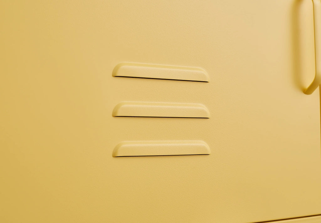 Armadio multiuso in metallo ¨C Minimal ¨C Giallo con ripiani regolabili impermeabile
