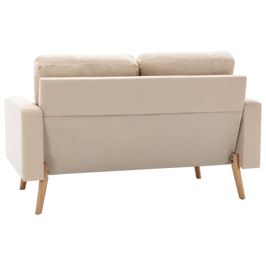 Divano a 2 Posti-Sofa 2 Posti Crema in Tessuto
