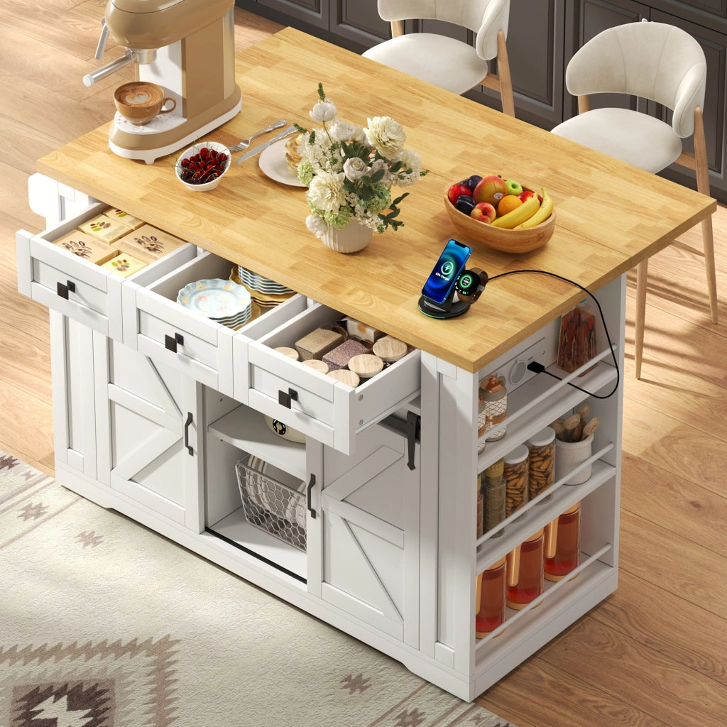 Mobile cucina con piano ribaltabile in MDF bianco naturale