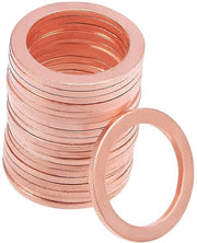 Pacchetto di guarnizioni in rame - 20 pezzi - Guarnizioni piatti M14 - Dimensioni: M14*22*1,0